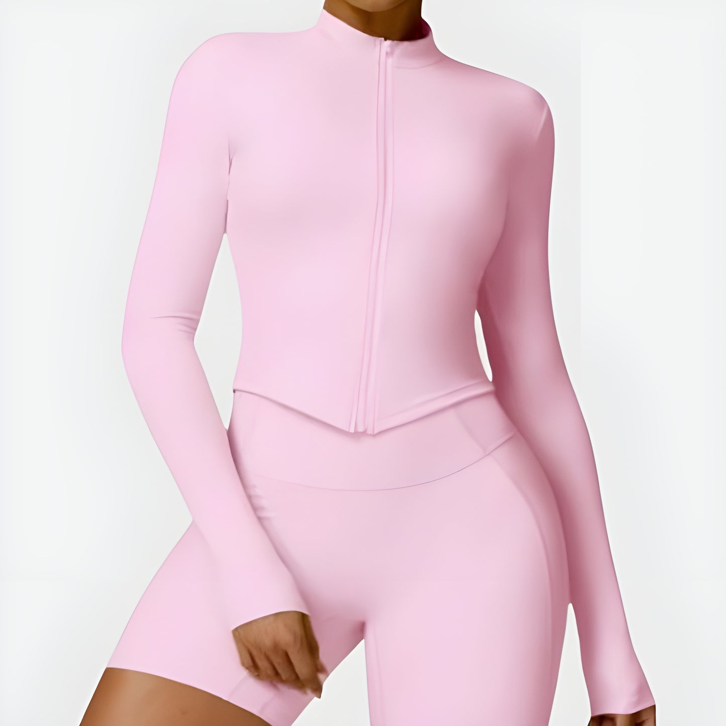 WRTY Long-Sleeve Zip-Up Crop Jacket