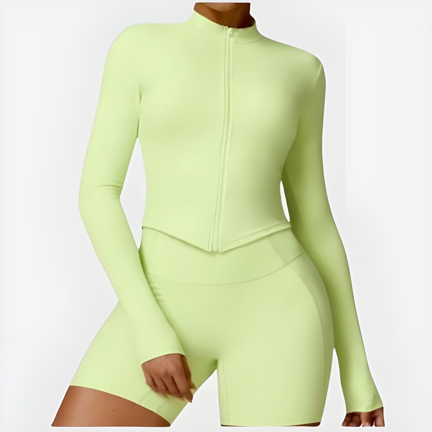 WRTY Long-Sleeve Zip-Up Crop Jacket